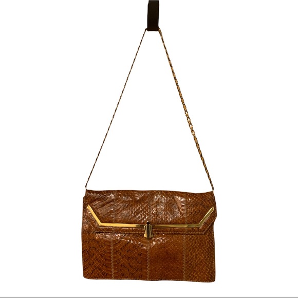 Vintage Handbags - Vintage snake skin leather purse